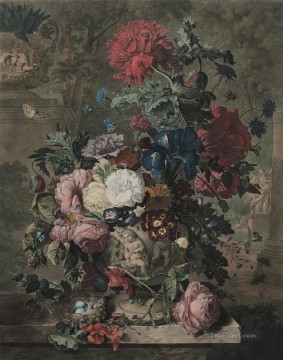 花の作品 3 Jan van Huysum 古典的な花 Oil Paintings
